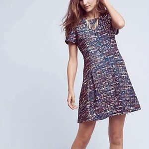 Plenty by Tracey Reese  Multicolor Dress Short Sleeve Fit & Flare Dress Size 6